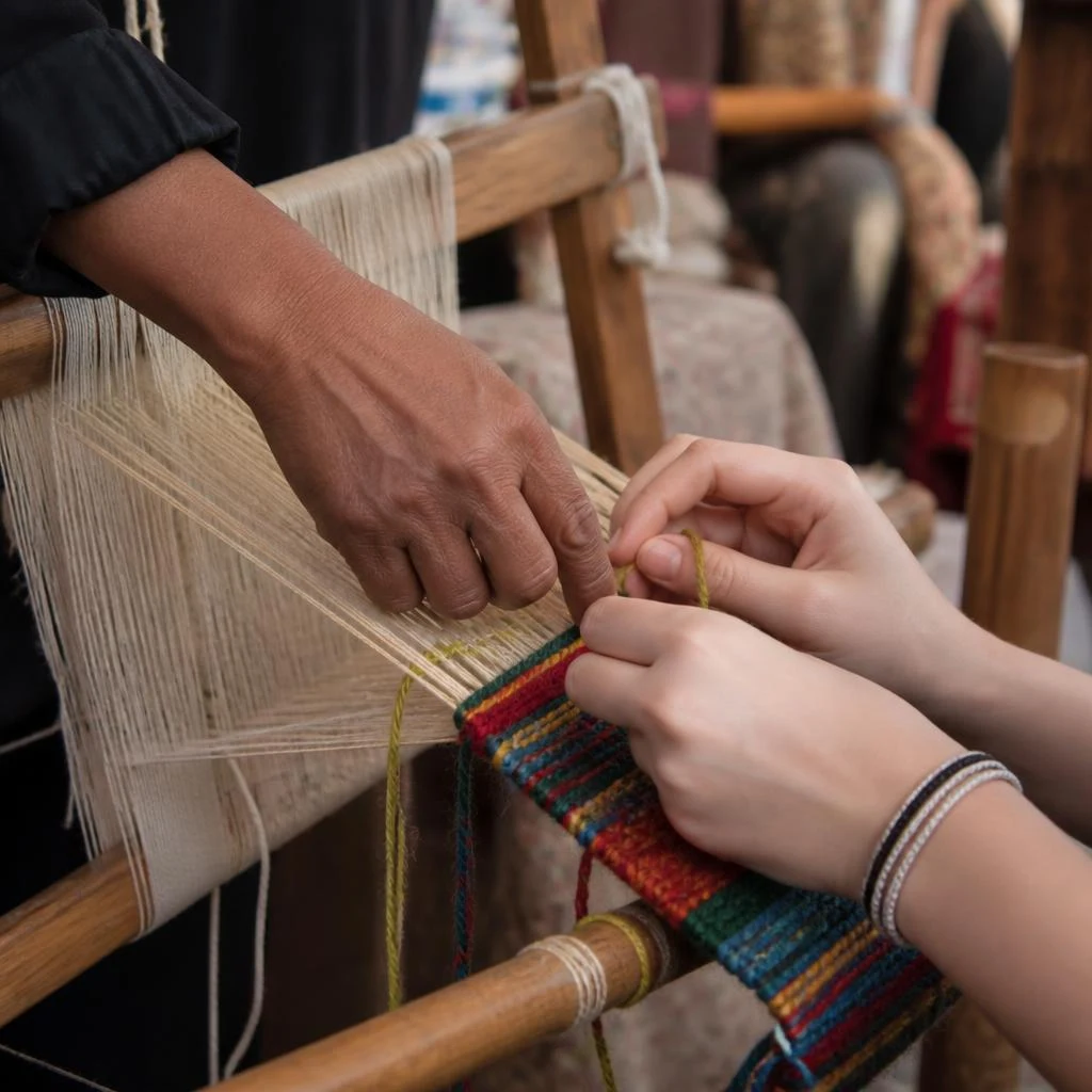 Moroccan rug weaving worshop