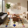 Colorful Azilal Moroccan Wool Rug 3 Handmade colorful Azilal Moroccan wool rug with traditional Amazigh geometric patterns by ASBED Cooperative